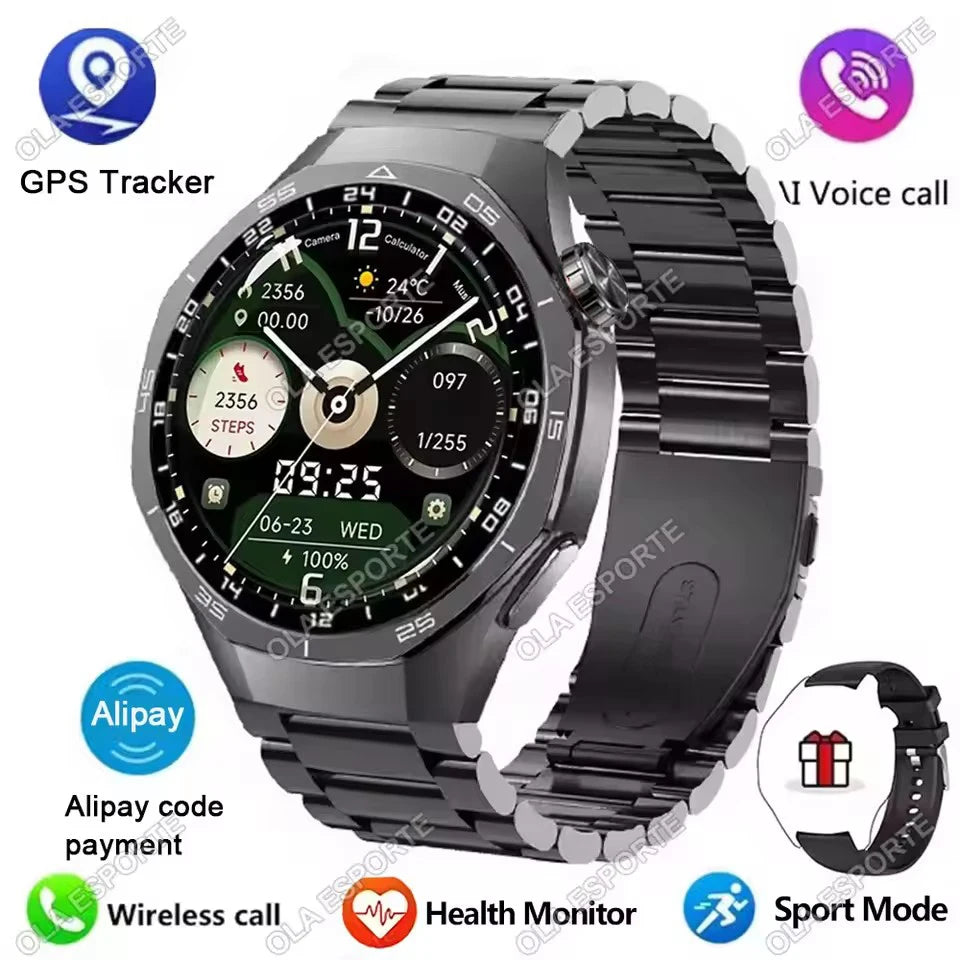 Smart Watch 5 Pro Men HD AMOLED Screen GPS Heart rate Bluetooth Call IP68 Waterproof Man Smartwatch Holiday Gifts