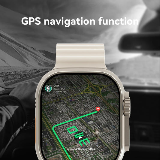 Microwear Ultra Ai3 Smartwatch 5G 180° Rotating Camera Google Play SIM GPS WIFI 2.2inch Amoled HD Display 4G Calling