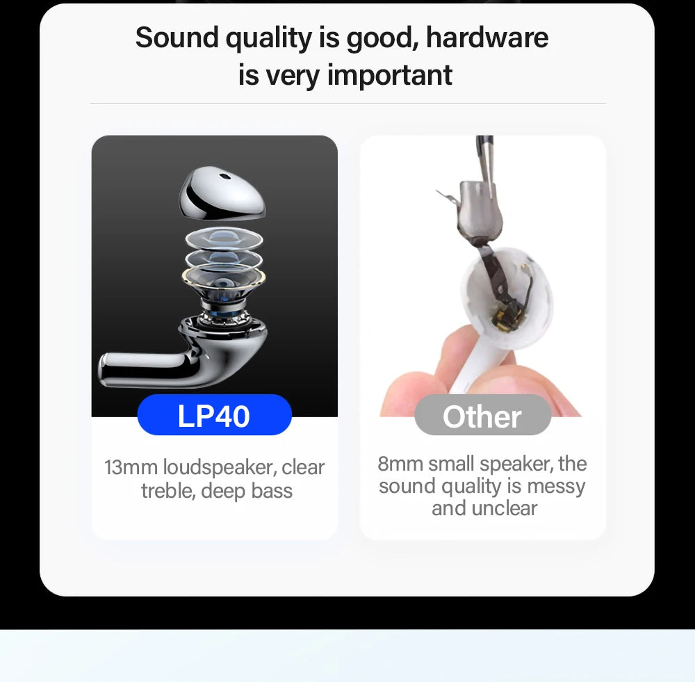 Lenovo LP40 Earbuds – Smooth Touch & Clear Audio