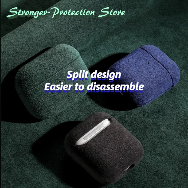 Luxury Suede AirPods Case – Elegant & Protective Design