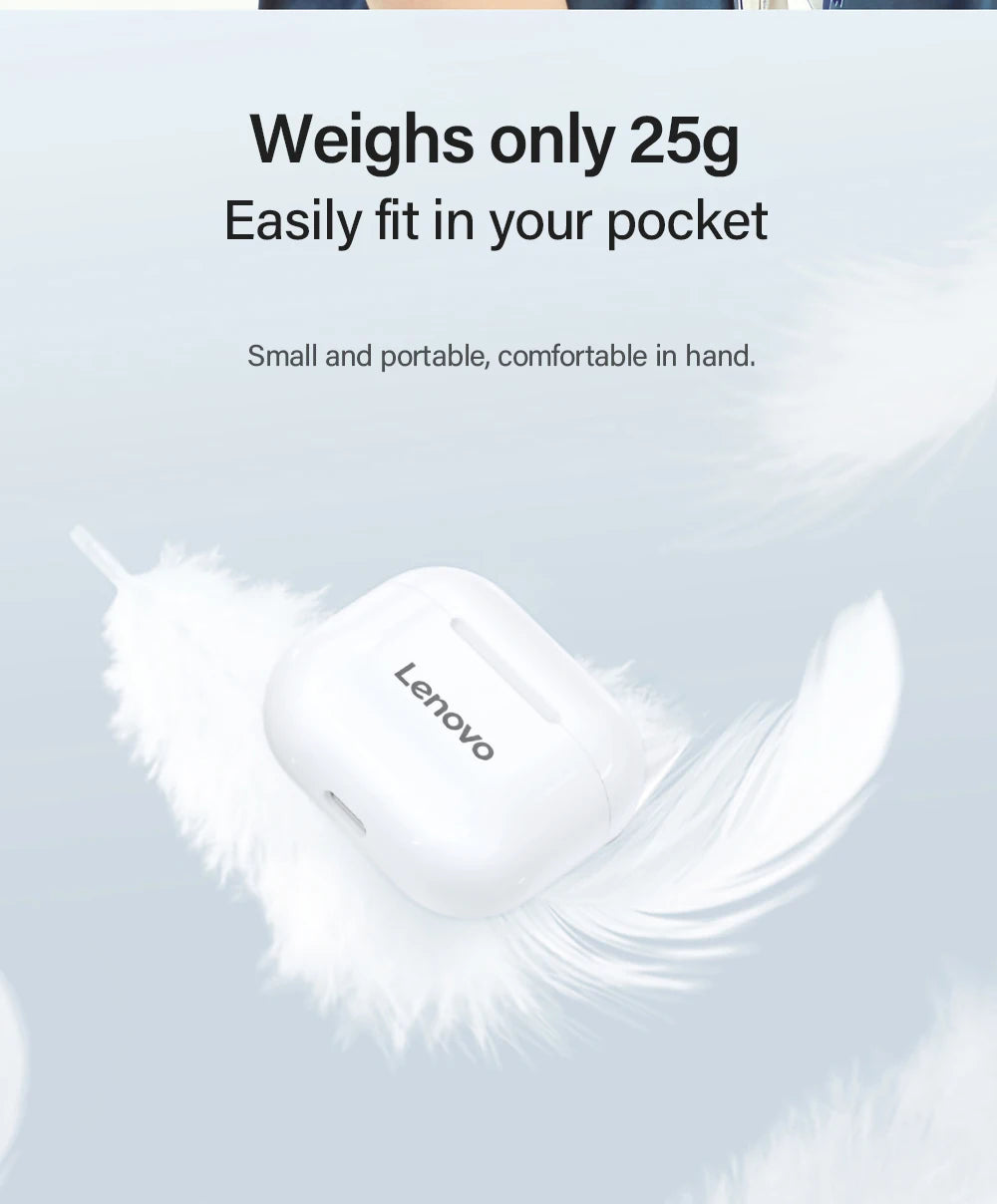 Lenovo LP40 Earbuds – Smooth Touch & Clear Audio