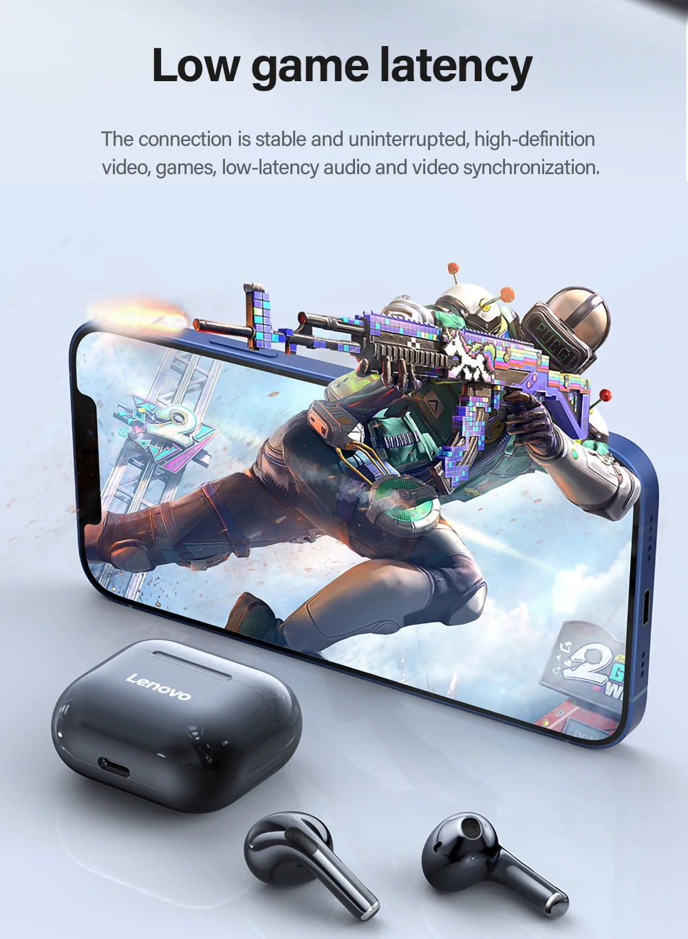 Lenovo LP40 Earbuds – Smooth Touch & Clear Audio