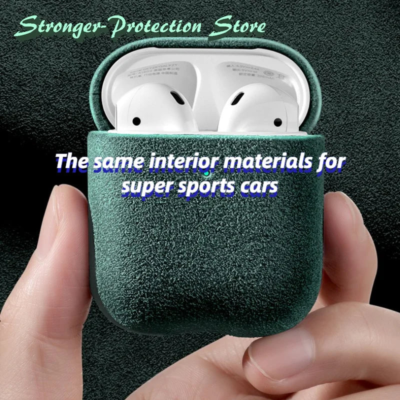 Luxury Suede AirPods Case – Elegant & Protective Design