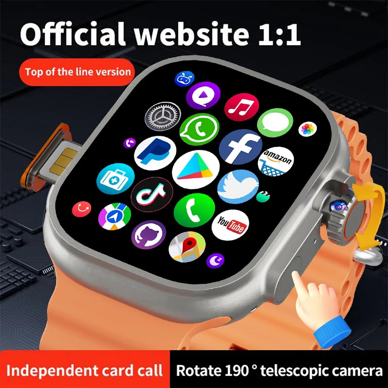 Smartwatch 2.29inch S10 Ultra  With Rotary Camera GPS WIFI  Touch ID 256GB Storage