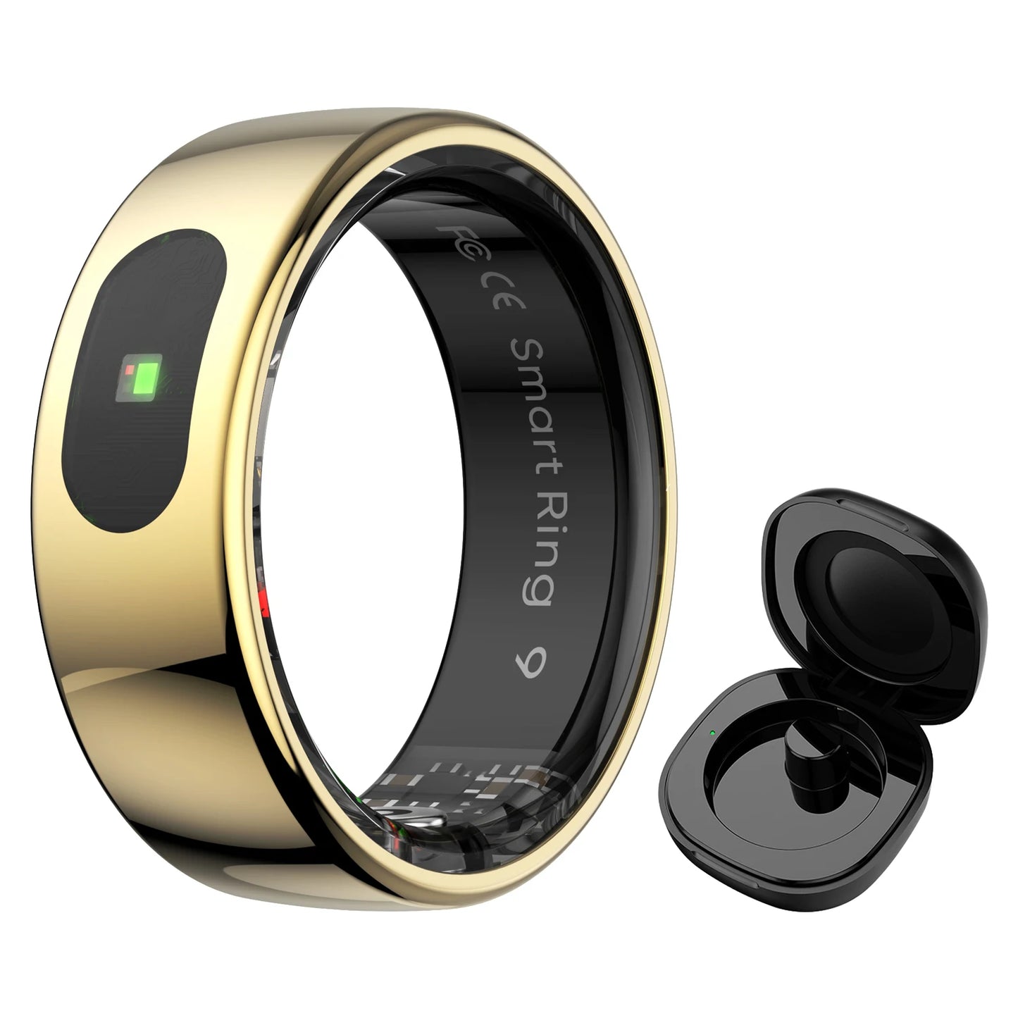 R08 Smart Ring Touch Control Function Health Monitor 5ATM Waterproof Skin Temperature Measurement