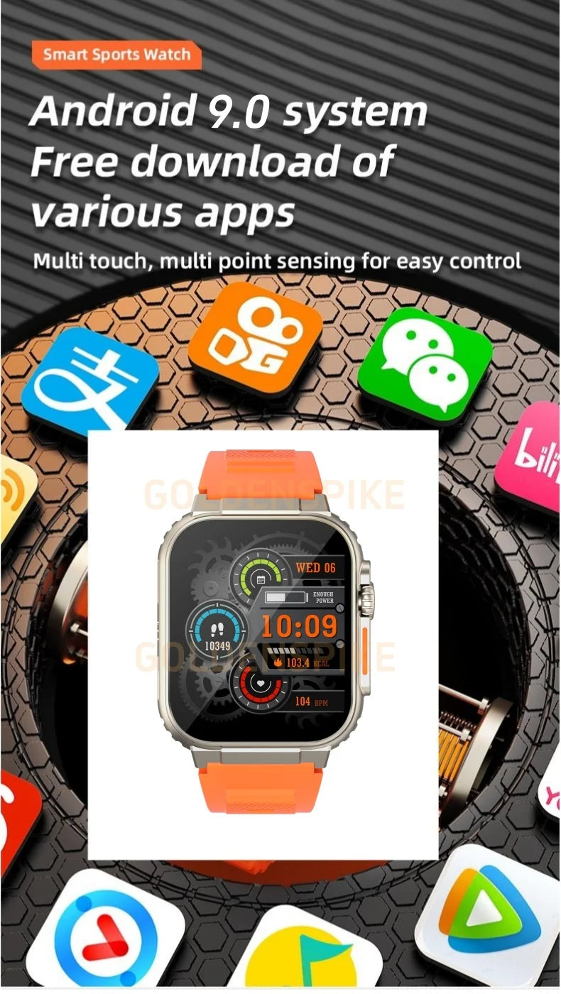 Smartwatch S9 Ultra 4G LTE Android9.0 Watch 2.2 inch build in camera - GPS WIFI SIM