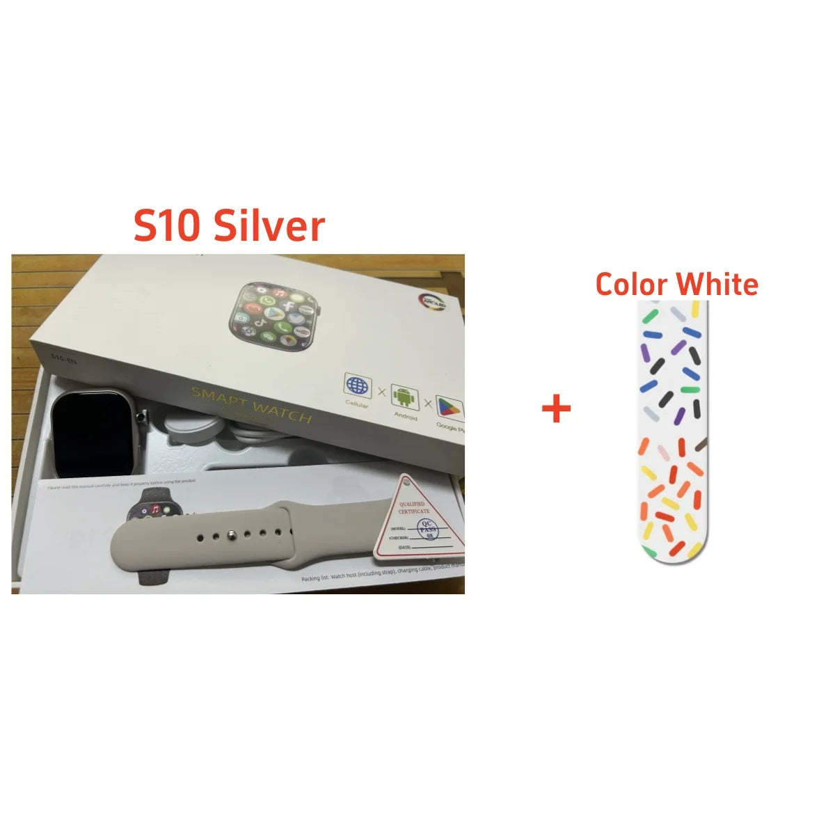 5G Smart Watch S10 Series Android 800W Camera 4G/5G LTE Sim Card GPS WIFI 2.26 inch 490*580 Amoled 128GB Storage Game