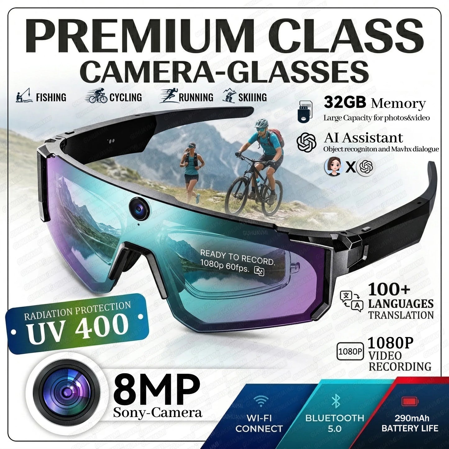 POV Smart Glasses – Capture Life Hands-Free (1080P)