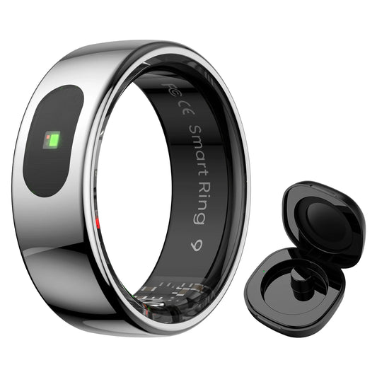 R08 Smart Ring Touch Control Function Health Monitor 5ATM Waterproof Skin Temperature Measurement