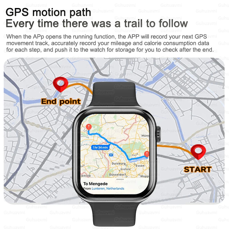 HD 2026 Watch Series 11 - NFC - Waterproof HD AMOLED Screen GPS Track Men Smartwatch - GPS