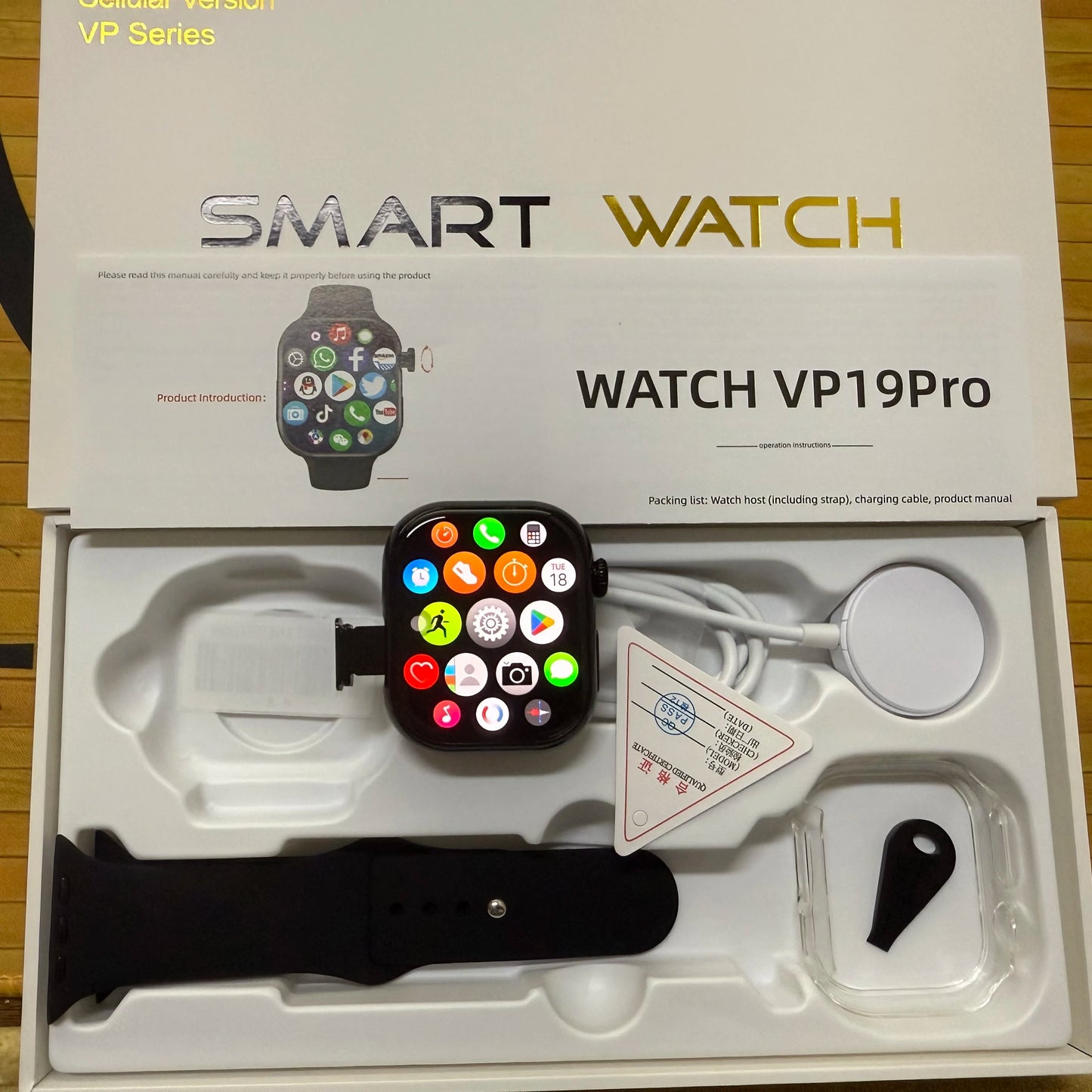 VP19 Pro Smartwatch Touch ID 2.29inch Amoled Android S11 Plus Smart Watch With 8MP Rotary Camera GPS WIFI NFC