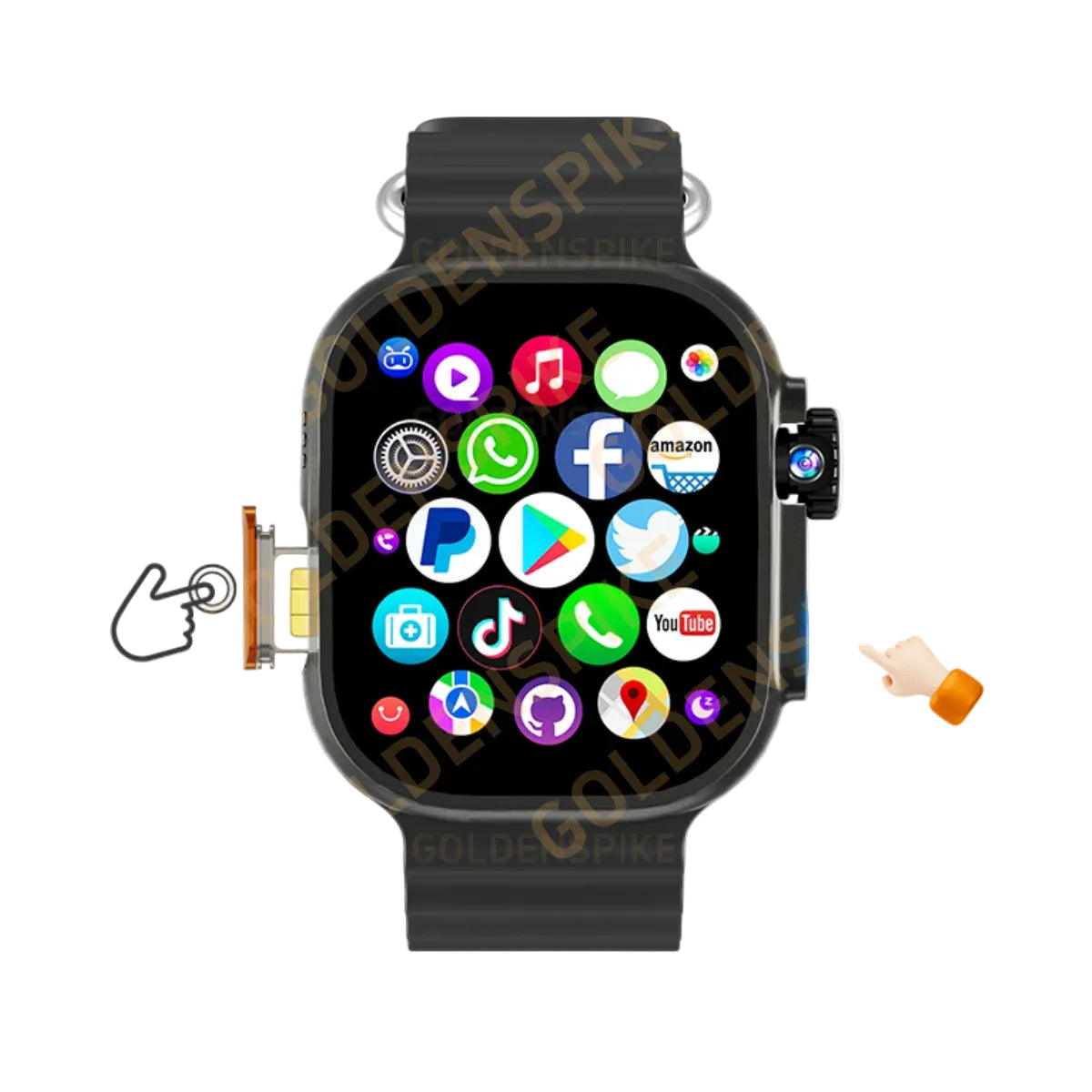 DW100 Pro Ultra 3 Touch ID 4g/5g Smartwatch With 128GB Storage Rom Free  WIFI GPS