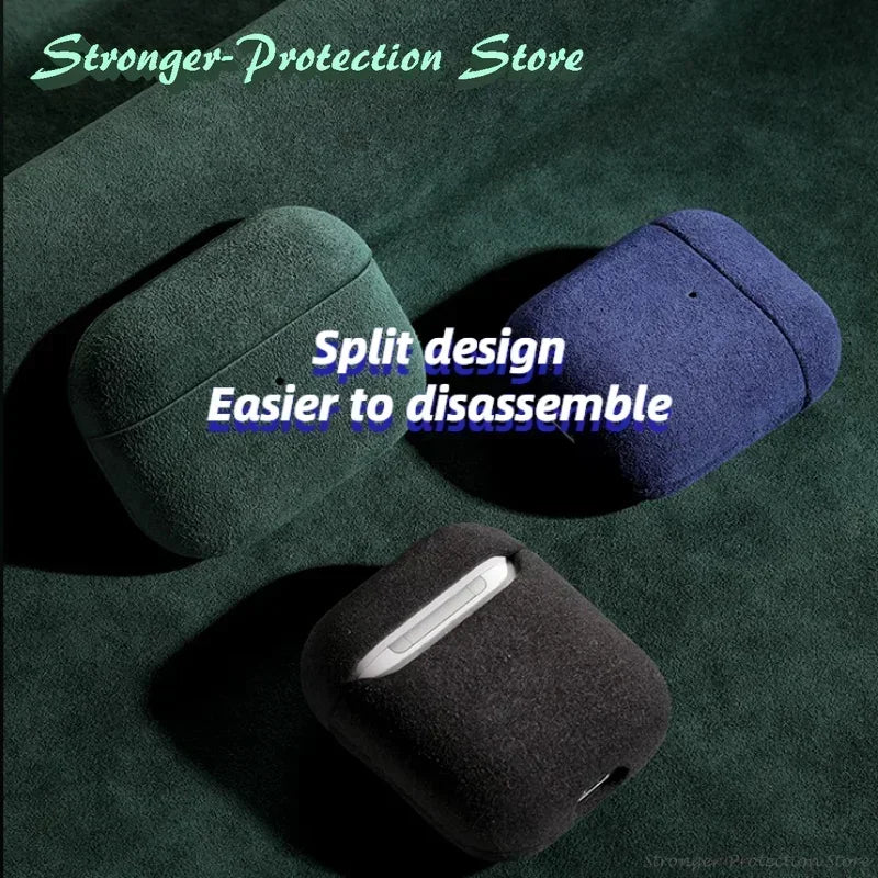 Luxury Suede AirPods Case – Elegant & Protective Design