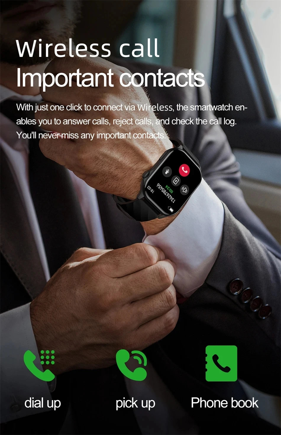 LIGE AMOLED Smart Watch large touch screen 2.01 inch