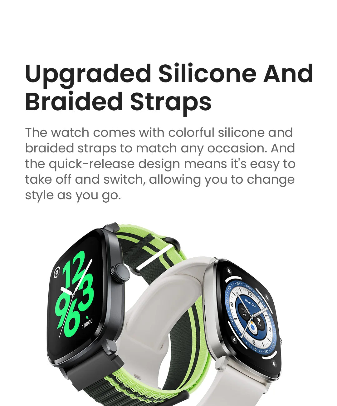 HAYLOU Watch RS5 Smart Watch 2.01'' AMOLED Display Bluetooth Call Voice Assistant Waterproof Sport Activity Fitness Smartwatchs