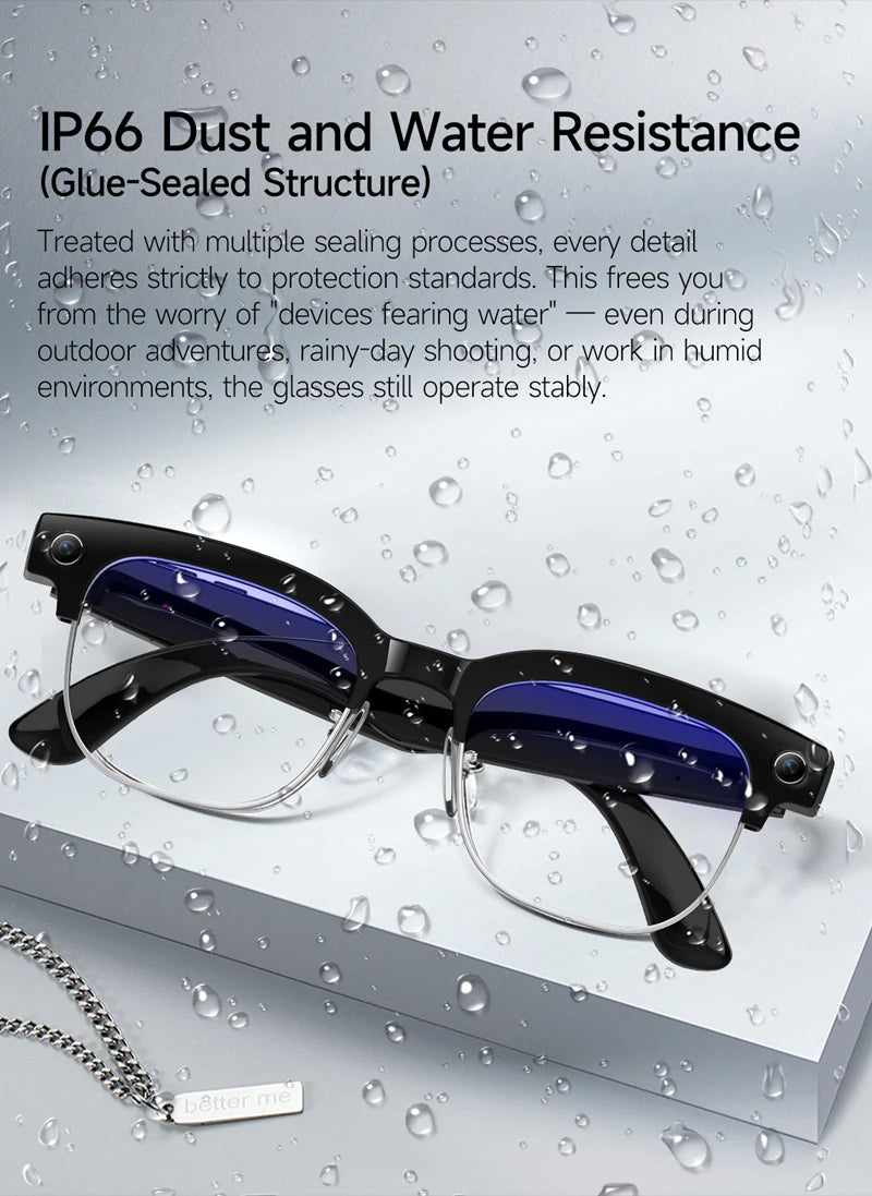 All-in-One 4K AI Smart Glasses – Capture, Call & Translate
