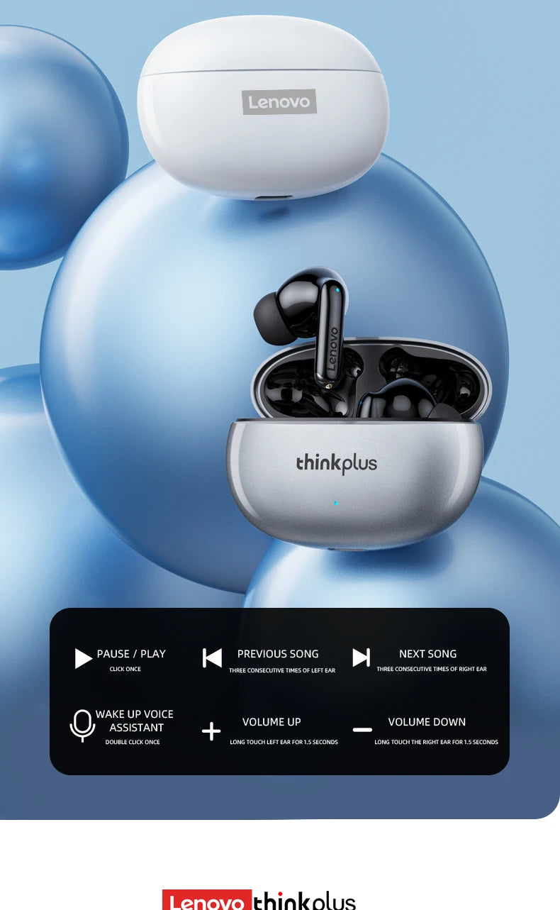Lenovo XT88 Wireless Earbuds – HiFi Sound & Noise Reduction