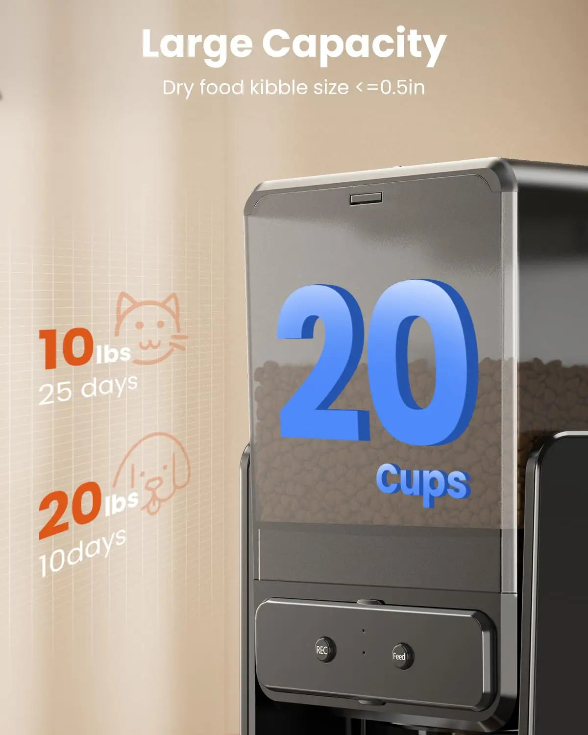 Smart WiFi Cat Feeder – Dual Bowl Automatic Pet Feeder