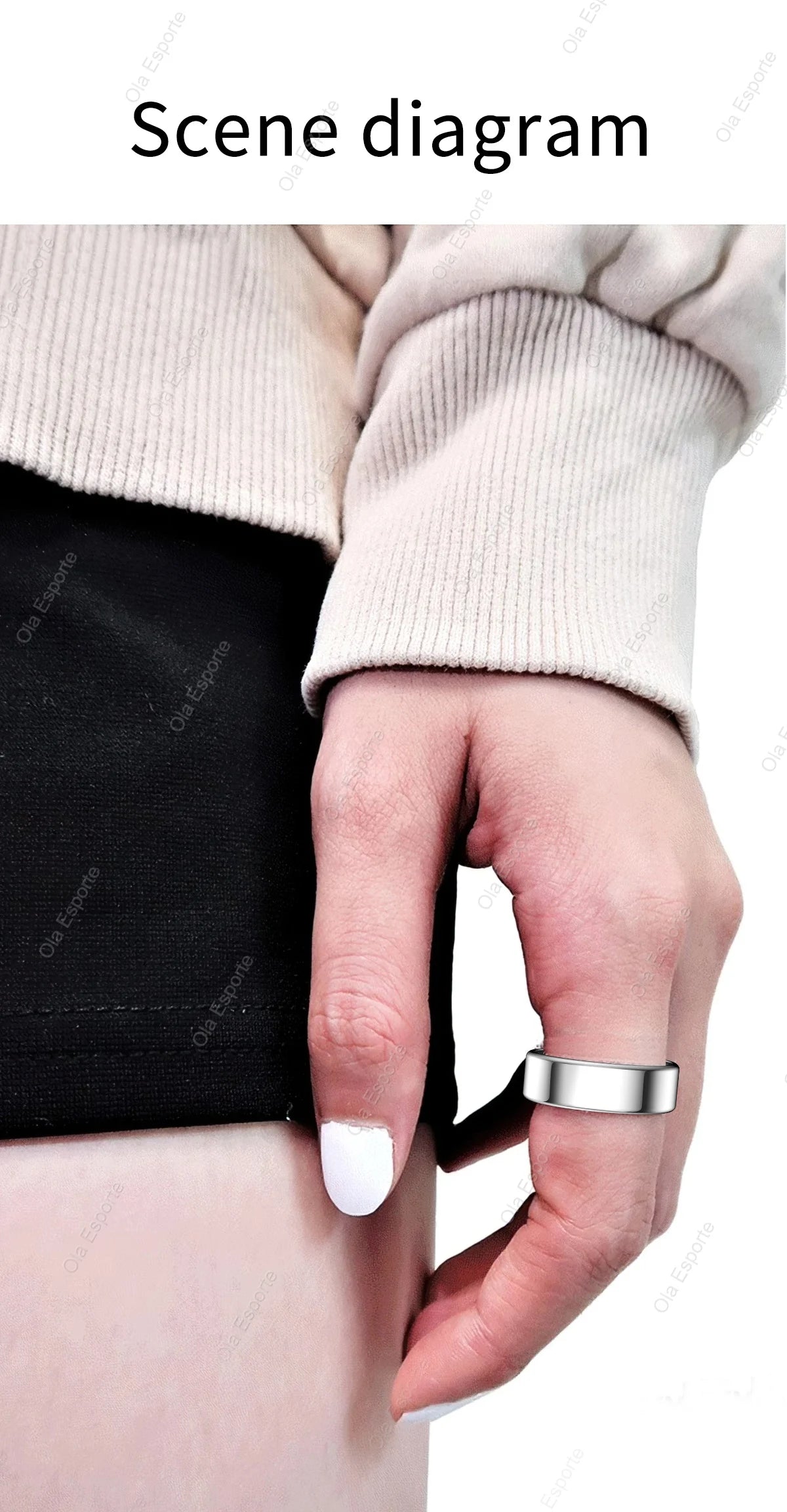 R10 Smart Ring with Charging Dock  Health Sleep Heart Rate Monitoring 5ATM Waterproof Multi-sport Mode
