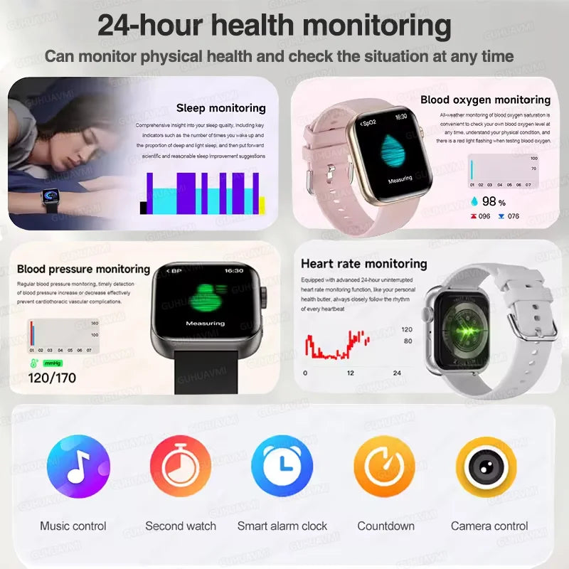 HD 2026 Watch Series 11 - NFC - Waterproof HD AMOLED Screen GPS Track Men Smartwatch - GPS