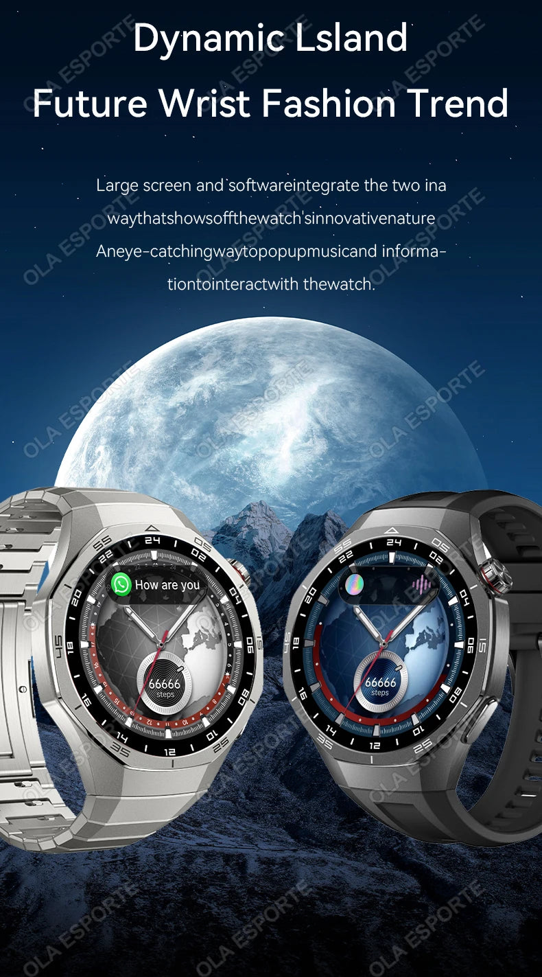 Smart Watch 5 Pro Men HD AMOLED Screen GPS Heart rate Bluetooth Call IP68 Waterproof Man Smartwatch Holiday Gifts
