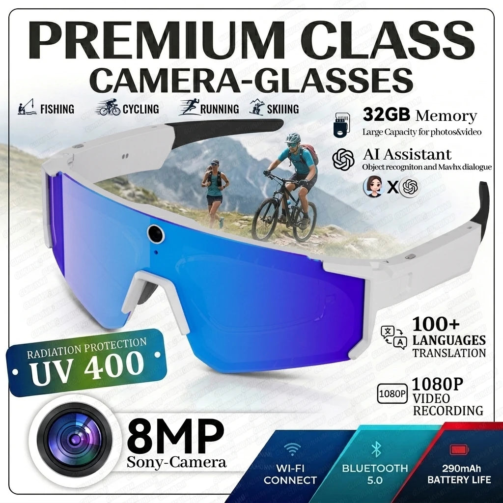 POV Smart Glasses – Capture Life Hands-Free (1080P)