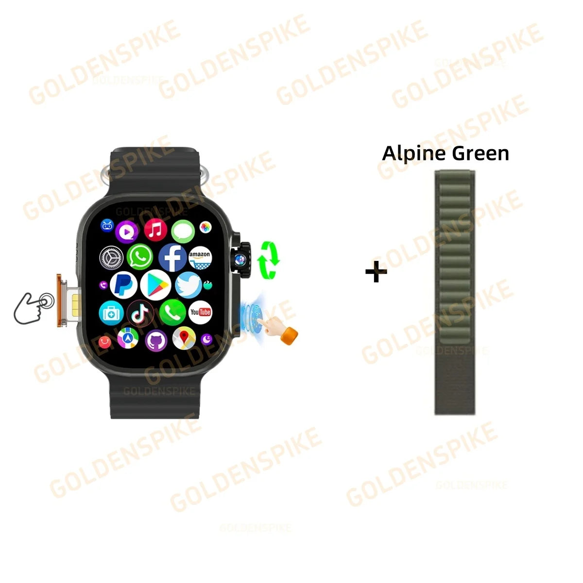 DW100 Pro Ultra 3 Touch ID 4g/5g Smartwatch With 128GB Storage Rom Free  WIFI GPS