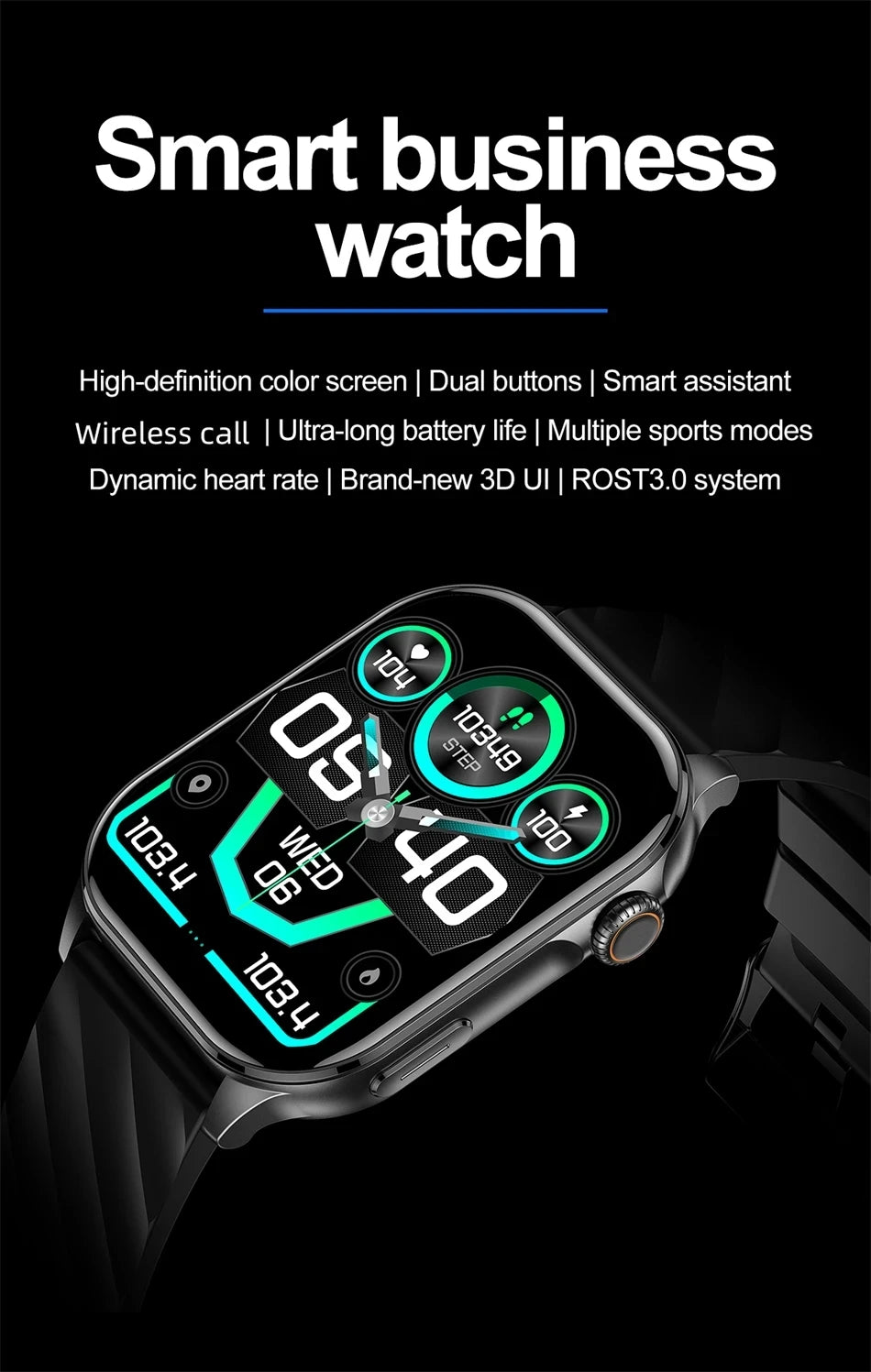 LIGE AMOLED Smart Watch large touch screen 2.01 inch