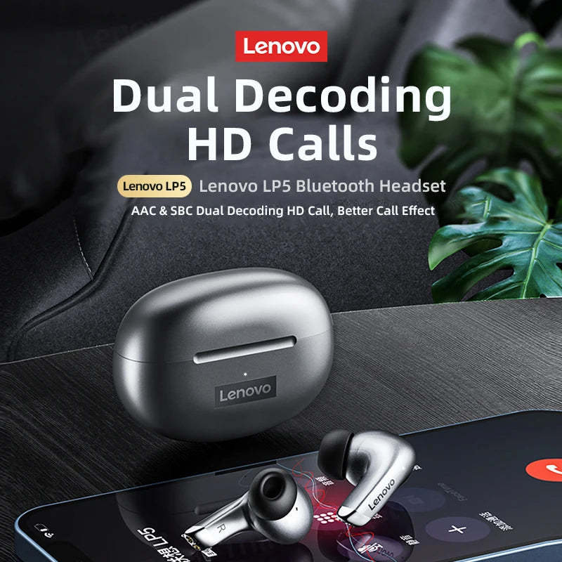 Lenovo LP5 Earbuds – Clear Sound & Deep Bass