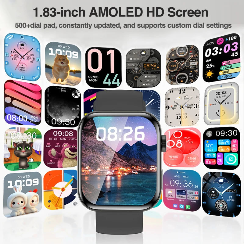 HD 2026 Watch Series 11 - NFC - Waterproof HD AMOLED Screen GPS Track Men Smartwatch - GPS