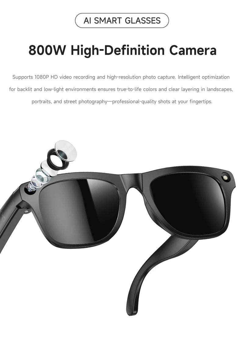 NextGen AI Smart Glasses – 6K HD Camera & Bluetooth Calling