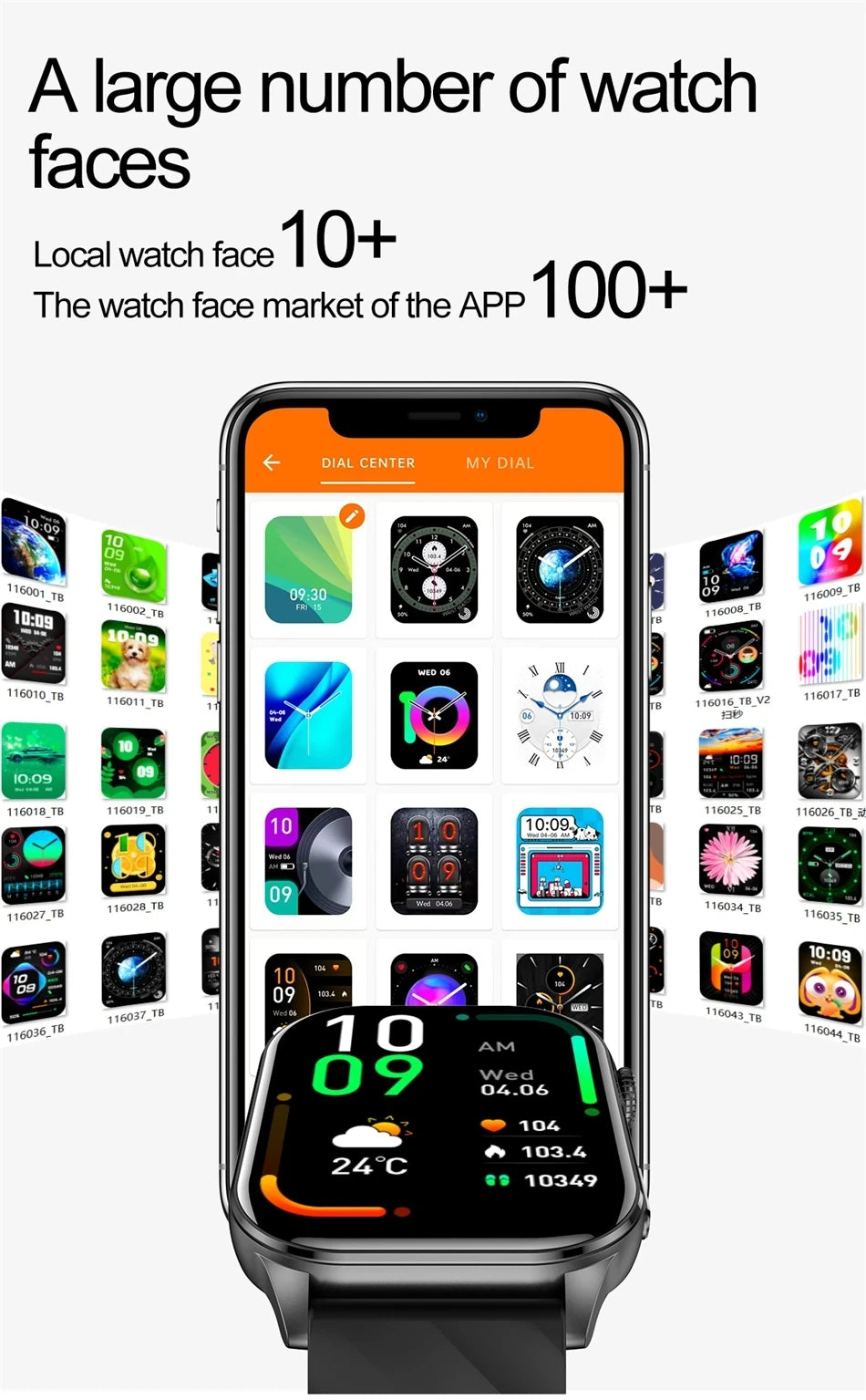 LIGE AMOLED Smart Watch large touch screen 2.01 inch