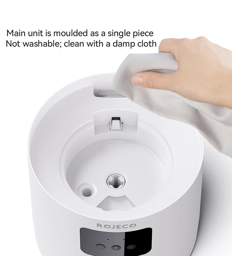 ROJECO 4.5L Smart Pet Feeder – Record Your Voice & Feed on Schedule via WiFi