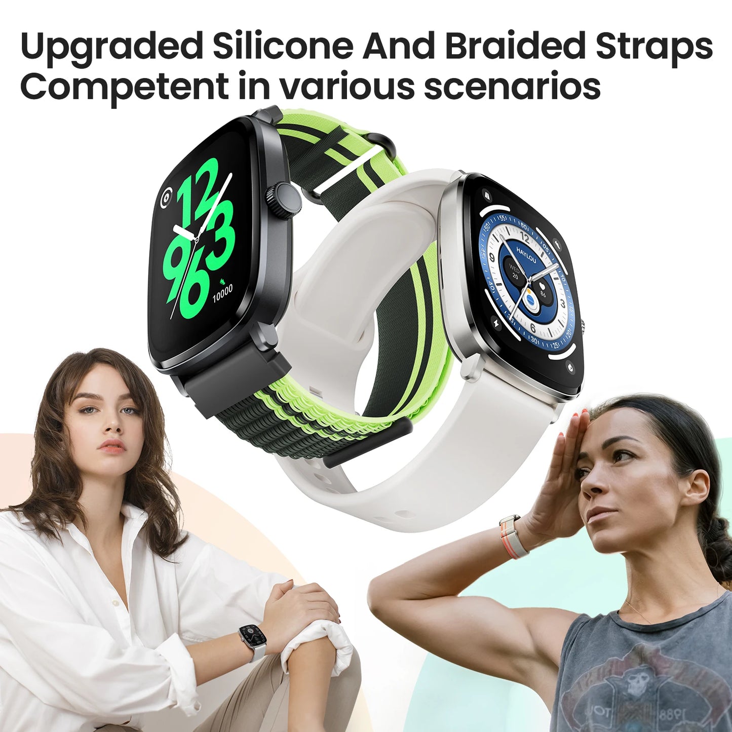 HAYLOU Watch RS5 Smart Watch 2.01'' AMOLED Display Bluetooth Call Voice Assistant Waterproof Sport Activity Fitness Smartwatchs