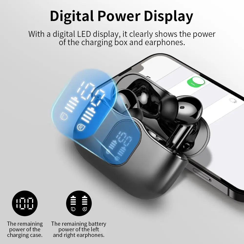 Wireless Bluetooth 5.3 Earbuds – ENC Calls & 36H Battery