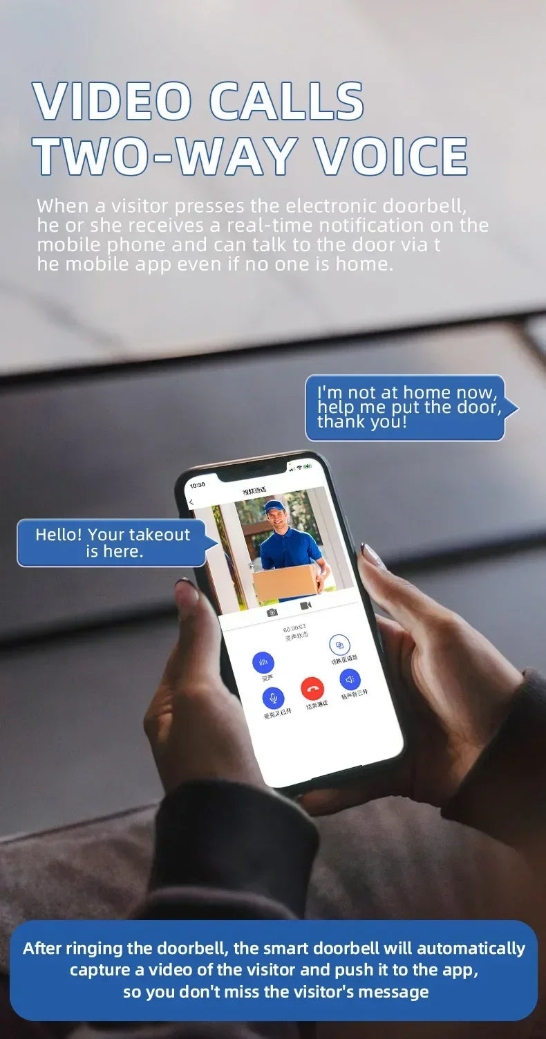 Smart Solar Doorbell – No Charging Hassle, Full Security