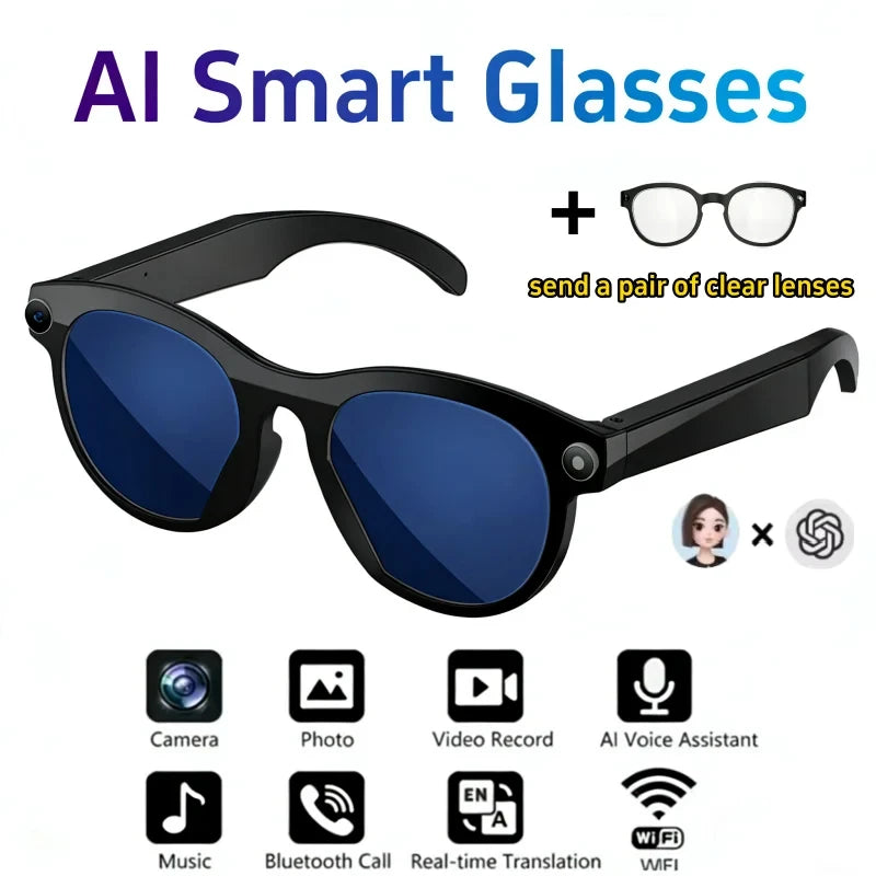NextGen AI Smart Glasses – 6K HD Camera & Bluetooth Calling