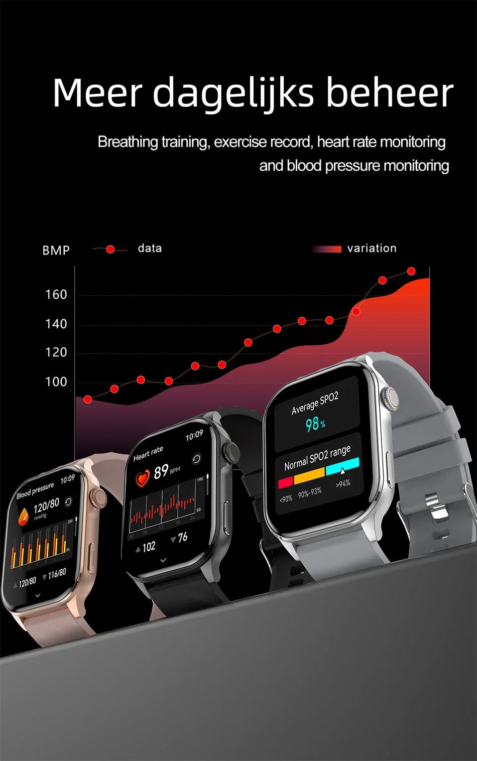 LIGE AMOLED Smart Watch large touch screen 2.01 inch