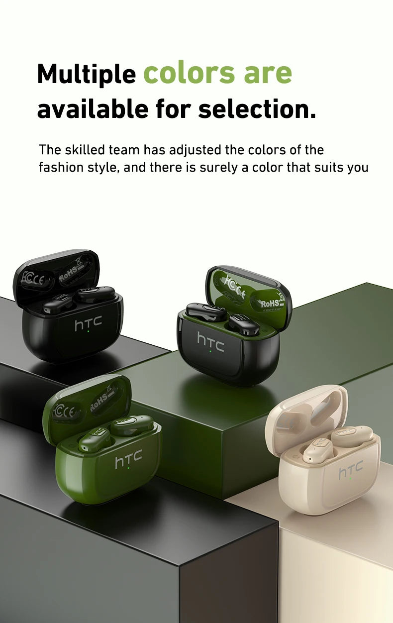 HTC Mini TWS Earbuds – Bluetooth Wireless & Noise Reduction