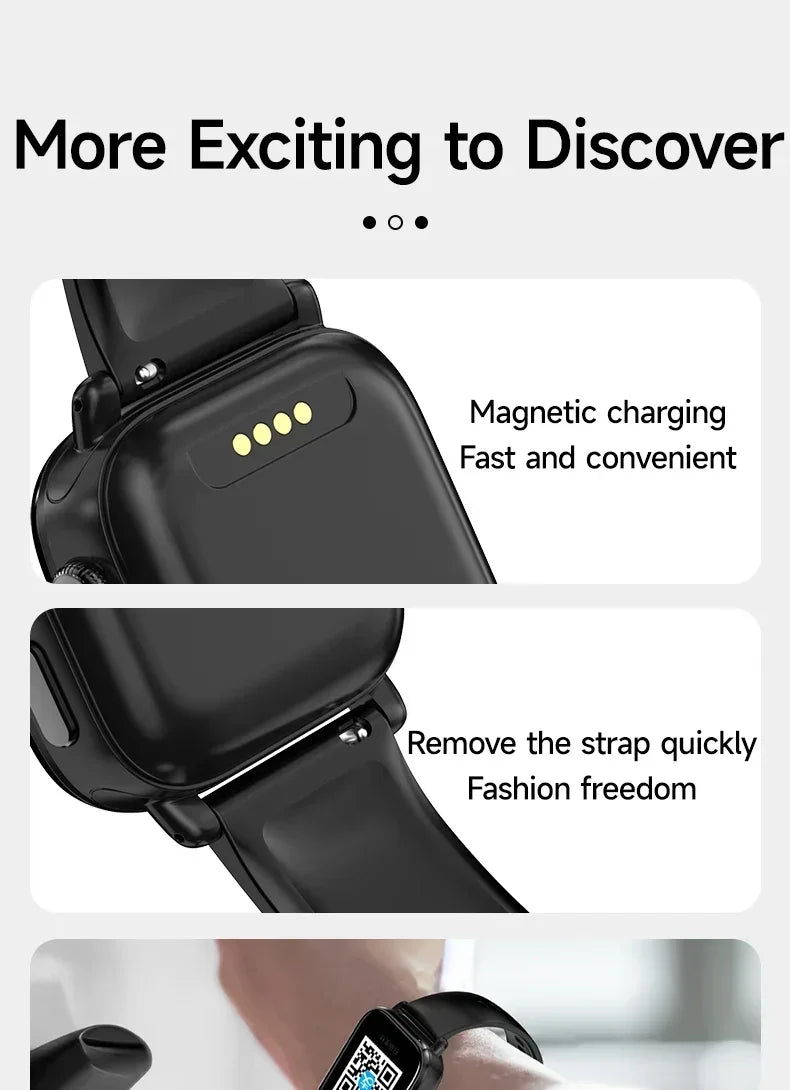 don't miss you kids - 4G New - Video Call Smart Watch 1.99 ''410 * 502 HD Screen, SIM Card, GPS WIFI Dual Camera