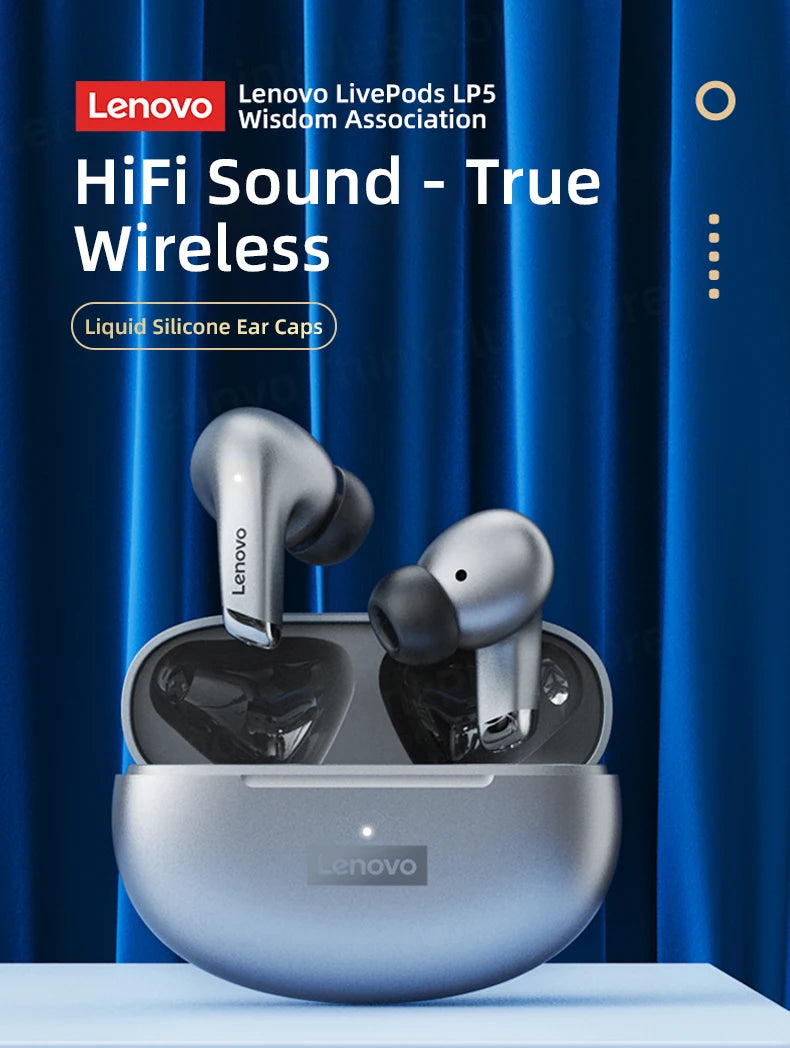 Lenovo LP5 Earbuds – Clear Sound & Deep Bass