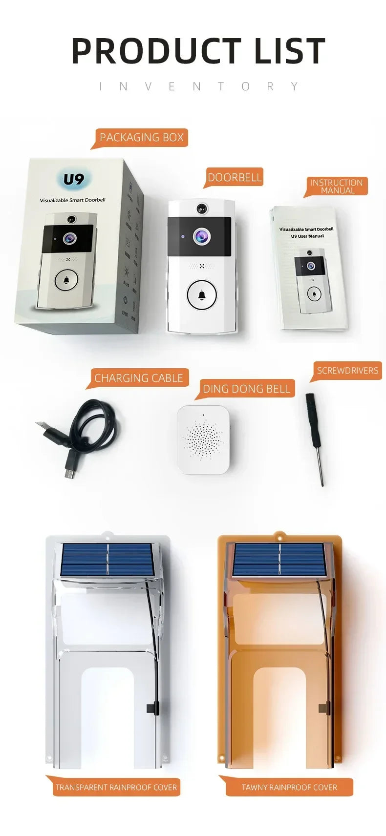 Smart Solar Doorbell – No Charging Hassle, Full Security