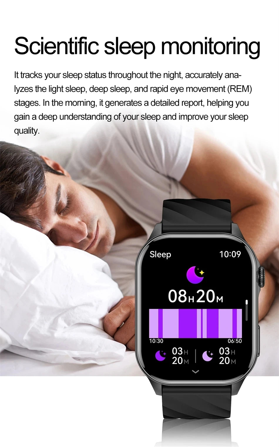 LIGE AMOLED Smart Watch large touch screen 2.01 inch