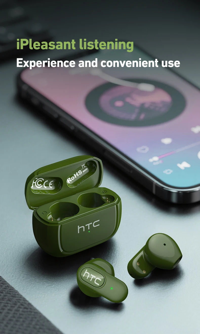 HTC Mini TWS Earbuds – Bluetooth Wireless & Noise Reduction