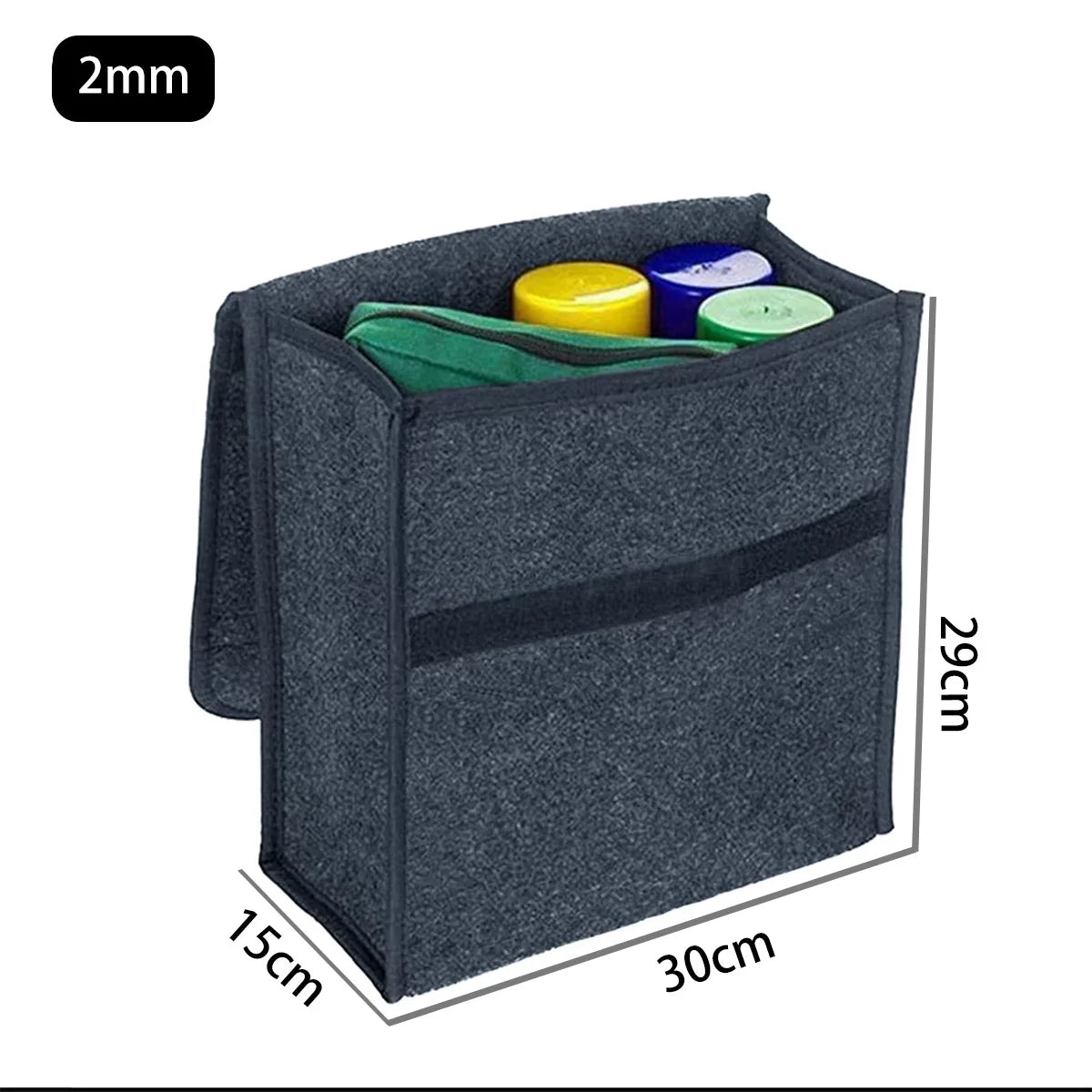 1PC Dark gray car felt storage box