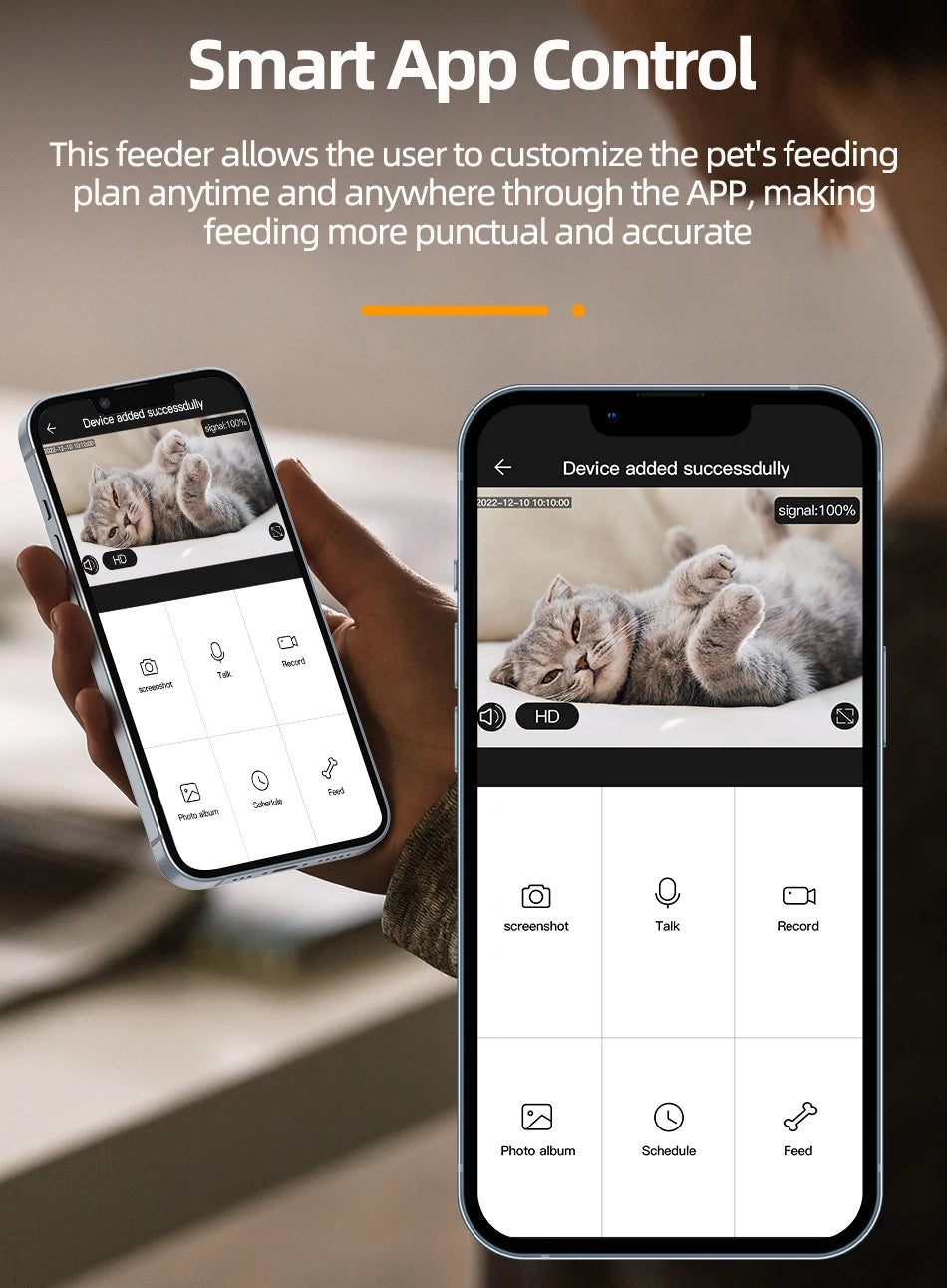 ROJECO Smart Pet Feeder – See, Talk & Feed Your Pets Remotely