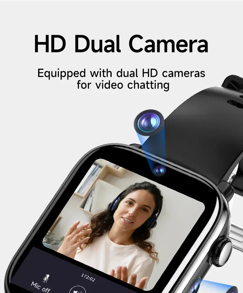 don't miss you kids - 4G New - Video Call Smart Watch 1.99 ''410 * 502 HD Screen, SIM Card, GPS WIFI Dual Camera
