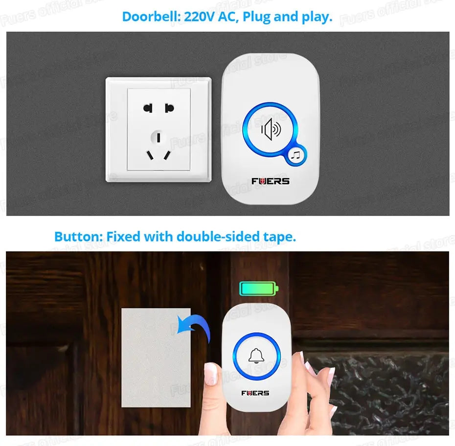 Fuers Smart Wireless waterproof  Doorbell – Never Miss a Visitor