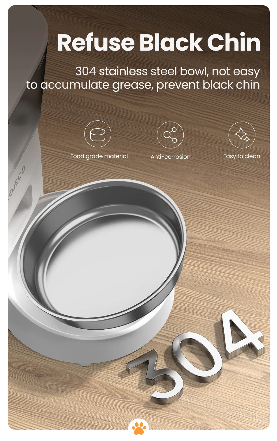 ROJECO smart Dog Feeder – Never Miss a Meal, Control from Anywhere via WiFi