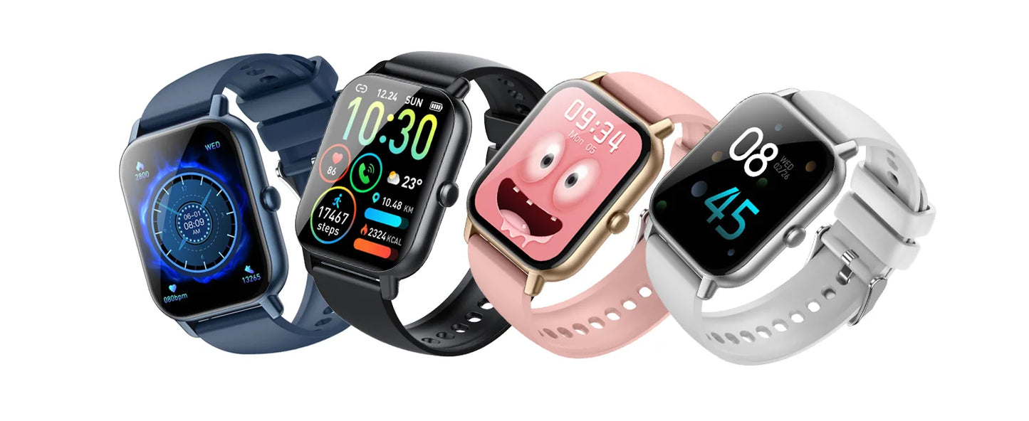 P66 Smart Watch 1.85 inch waterproof GPS health & sleep tracker - Fixed band